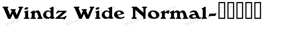 Windz Wide Normal字体转换